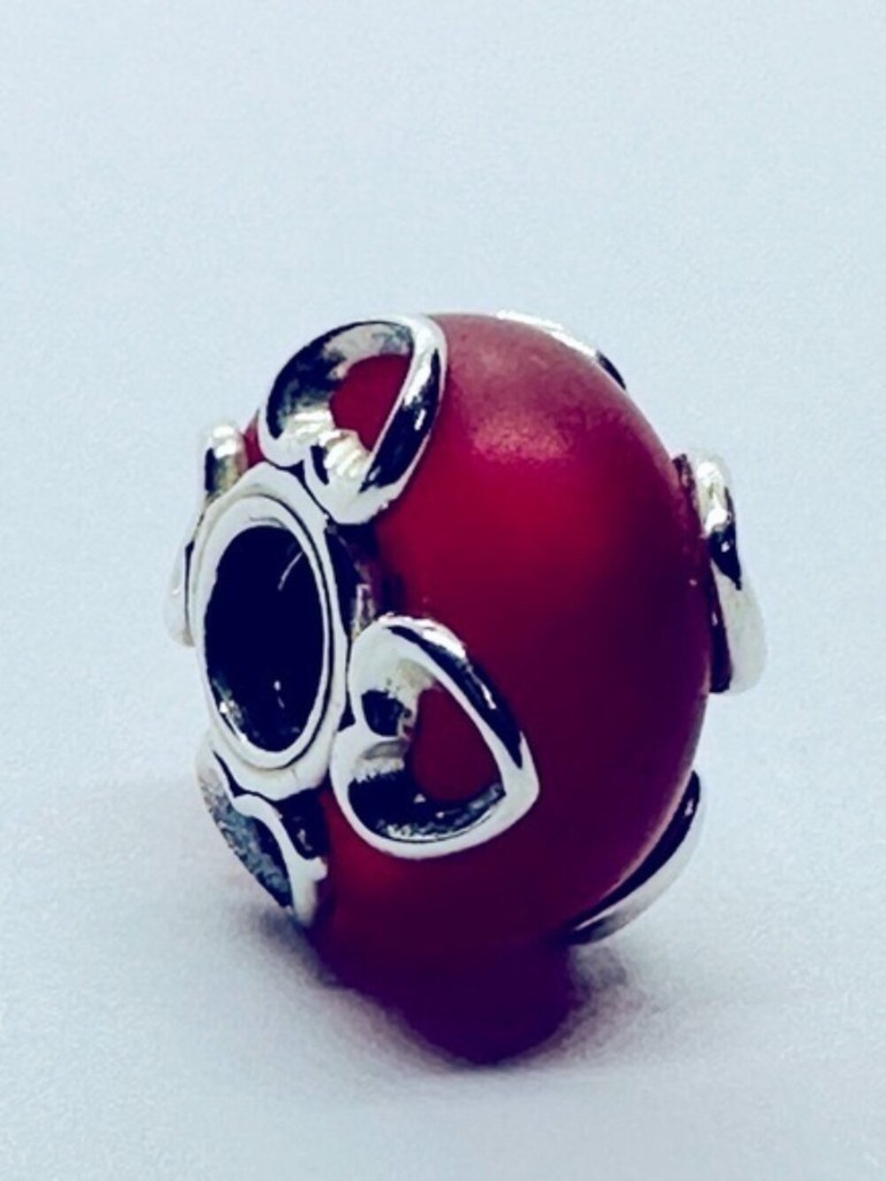 Pandora red murano charm